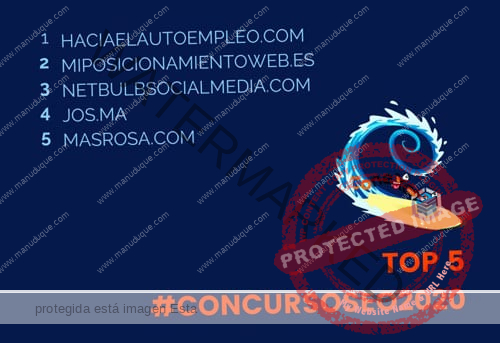 Top 5 finalistas Concurso Seo 2020